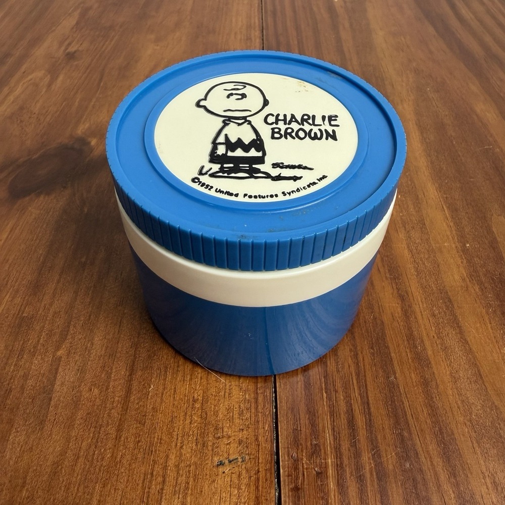Vintage King Seeley Thermos Peanuts Charlie Brown Insulated Jar 1155/3 Blue USA